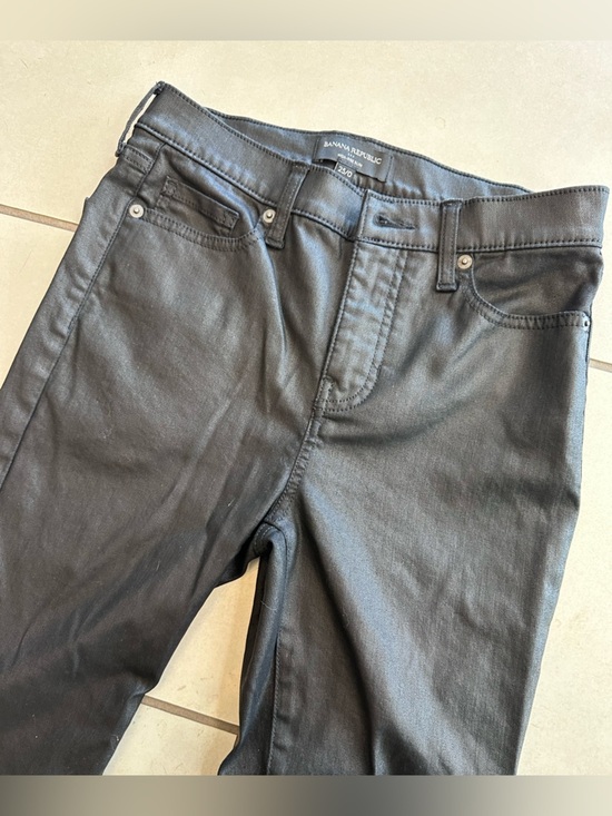 Banana Republic Denim - Banana Republic Women's Coated Skinny Jeans in Black